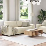 vidaXL Bank 2-zits Beige Linnenmix