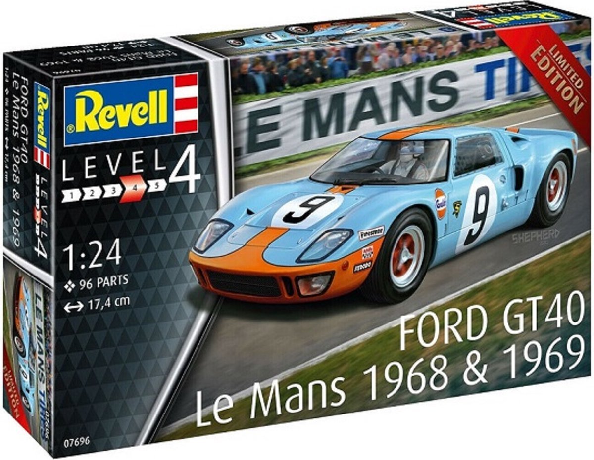 Revell 1:24 07696 Ford GT 40 Le Mans 1968 Plastic kit