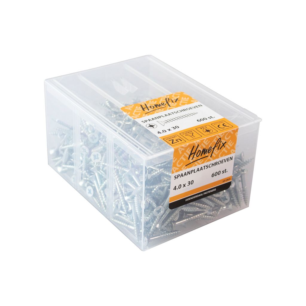 Homefix Spaanplaatschroef Vz Pk PZ2 5.0X50 | 225 stuks
