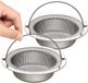 Omgoods - Set de 2 grands tamis d'évacuation en inox avec poignée pliable