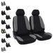 DBS DBS 1012721 autostoelhoezen, 2 stoelen, zwart + grijs, voor- en achterkant, universeel, antislip, afwasbaar