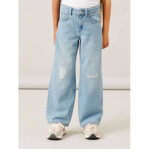 NAME IT KIDS NKFROSE HW WIDE JEANS - Light Blue Denim