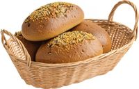 Kesper Brood/fruit mandje - gevlochten kunststof - naturel - ovaal - L29 x B18 x H13 cm