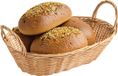 Kesper Brood/fruit mandje - gevlochten kunststof - naturel - ovaal - L29 x B18 x H13 cm