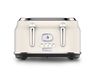 Westinghouse grille-pain rétro - 4 tranches - blanc - avec grille de maintien au chaud