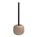 MSV Gino Cappuccino toiletborstel, modern keramisch design, 9,1 x 9,1 x 37,4 cm, beige