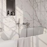 Brauer Opbouw baddouche thermostaatkraan SET 03 met wandhouder en staaf handdouche Chroom
