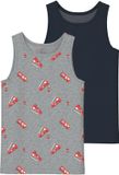 NAME IT NMMTANK TOP 2P GREY FIRETRUCK NOOS Jongens Onderhemden