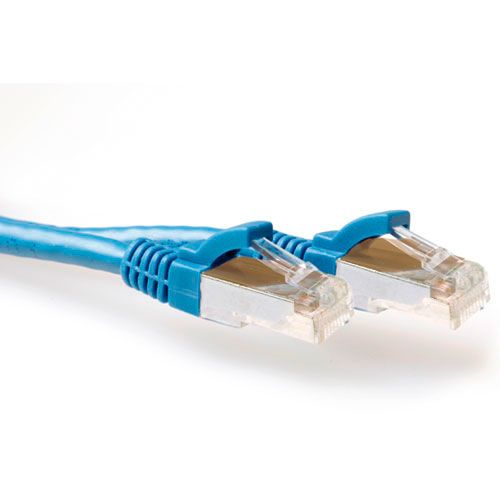ACT Blauwe 5 meter SFTP CAT6A patchkabel snagless met RJ45 connectoren