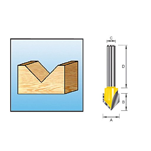 Makita V-groef frees D-10724