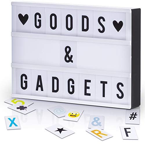 Goods & Gadgets Led-lichtbox Blockbuster lichtbox + USB-voeding + 204 letters & tekens