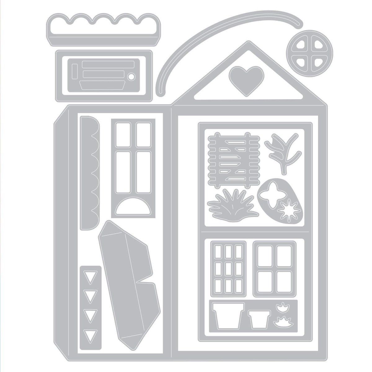 Sizzix Thinlits Die Set - 19PK No Place Like Home 663847 Georgie Evans
