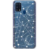 Samsung Galaxy M31 Lignes etoilees bedrukt siliconen hoesje