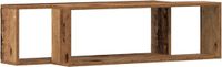 vidaXL Wandplanken - 2 stuks - Oudhout - 80 x 15 x 26 cm