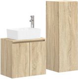 vidaXL Badkamermeubelset 2 st Sonoma Eiken 33 x 34,5 x 100 cm