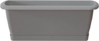 Prosperplast Plantenbak Respana - grijs - met onderzetter - 59 x 18 cm