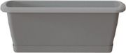 Prosperplast Plantenbak Respana - grijs - met onderzetter - 59 x 18 cm