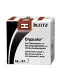 Leitz Orgacolor etiket Afgeronde rechthoek Bruin