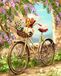 Diamantstickerei Vélo: Idylliche fahrradtocht - 45x55 cm