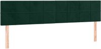 vidaXL Hoofdbord 180x5x78/88 cm fluweel donkergroen