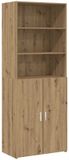 vidaXL Highboard Artisanaal eiken 70 x 42,5 x 185 cm Bewerkt hout