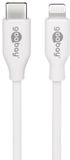 Goobay Lightning - USB-C kabel | USB2.0 | PD 18W | wit | 0,50 meter