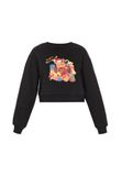 myMo Pop Sweatshirt 'Pop' blauw / karamel / rood / zwart