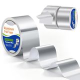 Alyvisun 2X10m Aluminium Tape Zelfklevend, 50mm Aluminium Plakband, Hittebestendig en Waterdicht, Tape Tegen Stoom voor Leidingen