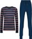 Vingino - B-254 stripes - Jongens - Pyjamas - Deep Black - Maat 146-152