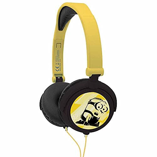 Lexibook Universal Ik - eenvoudig onverbeterbaar 3 Minions stereo hoofdtelefoon, kindvriendelijk, geel/zwart, HP010DES
