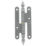J.bros Rustieke leuning, staal, 140 x 55 mm, gepolijst, rond, links