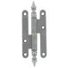 J.bros Rustieke leuning, staal, 140 x 55 mm, gepolijst, rond, links