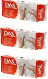 Merkloos Dasklei Boetseer klei - 3x - 500 gram - wit