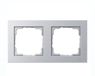 Gira E2 Afdekraam 2-voudig - Aluminium mat (System 55)