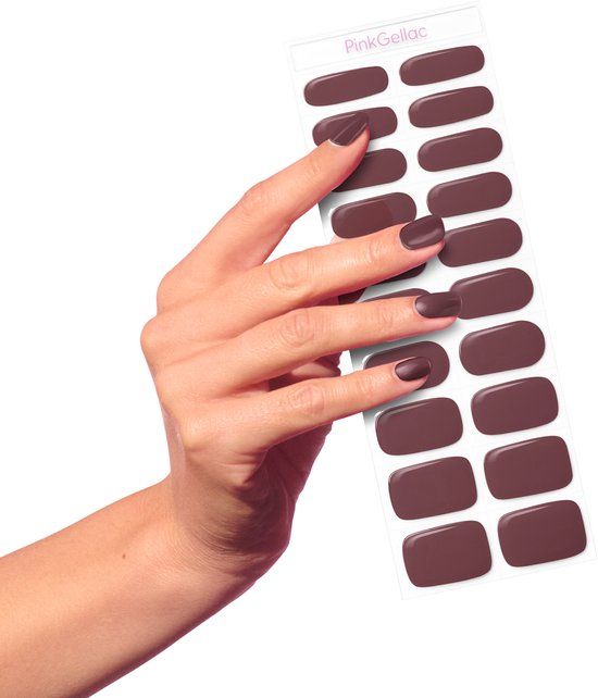 Pink Gellac UV Nagelstickers - Gellak Stickers 0032 Cherrywood Red