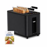 Luxuriq Broodrooster met Tostiklemmen - 900W - 2 Sleuven - Zwart