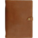 Vultera ROALD leren notitieboek - A5 met ringband – Gelinieerd - Hervulbaar - Journal - Notebook - schrijfmap - leer - Cognac