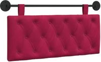 vidaXL Hangend Hoofdbord Wijnrood Fluweel 110x55x7 cm