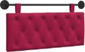 vidaXL Hangend Hoofdbord Wijnrood Fluweel 110x55x7 cm