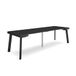 Skraut Home Table console extensible | table à manger | 260 | pour 12 personnes | pieds en bois | style moderne | noir