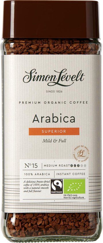 Simon Lévelt Oploskoffie Premium Organic Coffee - 100g