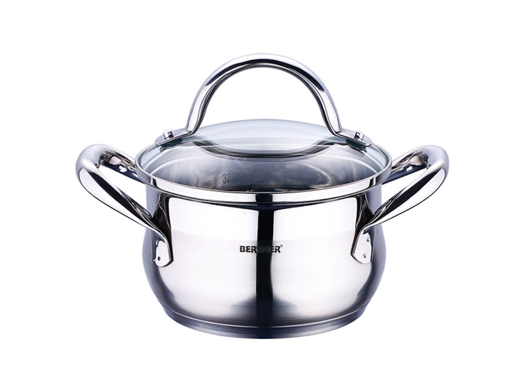 Bergner BG-6506 - Steelpan - 160 mm - 1.7 liter - Roestvrijstaal