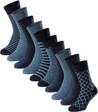 Schiesser Bluebird vrijetijdssokken 10-pack Heren Katoen/Polyamide/Elastaan Maat 43-46 Gesorteerd