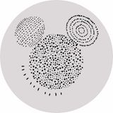 Komar Fotobehang - Mickey Stipple Art 125x125cm - Rond - Vliesbehang - Zelfklevend