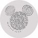 Komar Fotobehang - Mickey Stipple Art 125x125cm - Rond - Vliesbehang - Zelfklevend