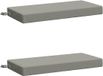 vidaXL Coussins de banc SOEST 2 pièces 100% Polyester Gris 60 x 40 x 8 cm