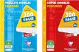 Clairefontaine 11751AMZC Pak met 2 Pakken Geperforeerde Bladen: 300 Pagina's LOSSE BLADEN + 300 Pagina's DUBBELE BLADEN - A4 21x29,7 cm - Grote Ruitjes - Wit Papier 90 g