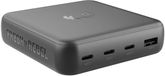 Fresh 'n Rebel 140W Laptop Oplader – Adapter 3x USB-C & USB-A (4 poorten) – Snellader iPhone & Samsung – Storm Grey
