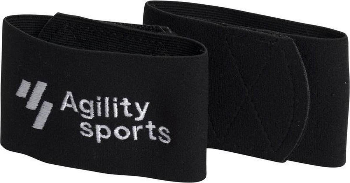 Agility Sports sokophouders rubber/spandex/nylon zwart/wit