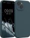kwmobile hoesje geschikt voor Apple iPhone 15 - TPU backcover met siliconen coating - Smartphone case in leisteen